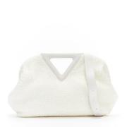 Pre-owned Raffia shoulder-bags Bottega Veneta Vintage , White , Dames