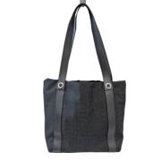 Tweedehands Zwarte Canvas Bvlgari Tote Bvlgari Vintage , Black , Dames