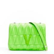 Pre-owned Leather shoulder-bags Versace Pre-owned , Green , Dames