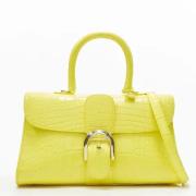 Pre-owned Leather handbags Delvaux Pre-owned , Yellow , Dames