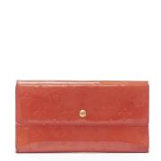 Pre-owned Leather wallets Louis Vuitton Vintage , Red , Dames