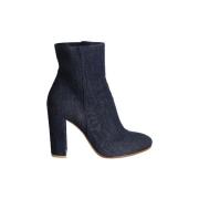 Pre-owned Cotton boots Gianvito Rossi Pre-owned , Blue , Dames