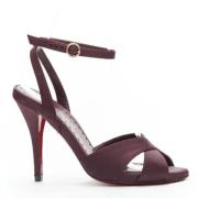 Pre-owned Satin heels Yves Saint Laurent Vintage , Purple , Dames