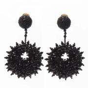 Pre-owned Fabric earrings Oscar De La Renta Pre-owned , Black , Dames