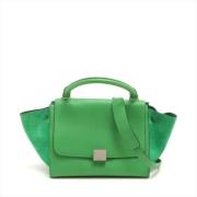 Pre-owned Leather handbags Celine Vintage , Green , Dames
