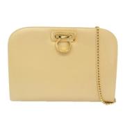 Pre-owned Leather shoppers Salvatore Ferragamo Pre-owned , Beige , Dam...