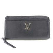 Pre-owned Leather wallets Louis Vuitton Vintage , Black , Dames