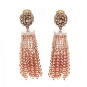 Pre-owned Plastic earrings Oscar De La Renta Pre-owned , Orange , Dame...