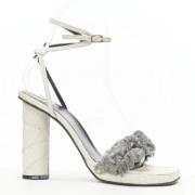 Pre-owned Leather heels Versace Pre-owned , White , Dames