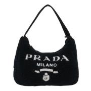 Zwarte Katoenen Prada Re-edition Tas Prada Vintage , Black , Dames