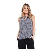 Mouwloze Damesblouse RRD , Multicolor , Dames