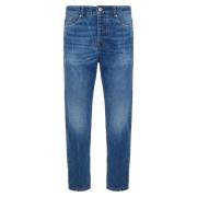 Slim-Fit Stijlvolle Jeans Upgrade Ami Paris , Blue , Heren
