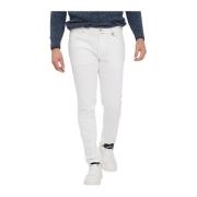 Crop Carrot Slim Broek Jacob Cohën , White , Heren