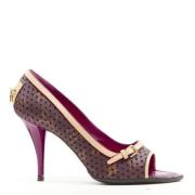 Pre-owned Canvas heels Louis Vuitton Vintage , Purple , Dames
