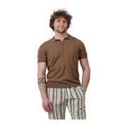 Heren Polo Shirt Gran Sasso , Brown , Heren