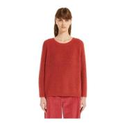 Mohair Gebreide Trui Max Mara Weekend , Red , Dames