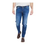 Slim Crop Jeans Jacob Cohën , Blue , Heren