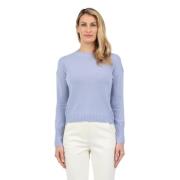 Cashmere Crewneck Sweater Max Mara Studio , Blue , Dames