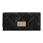 Elegante Gewatteerde Continental Wallet XL Furla , Black , Dames
