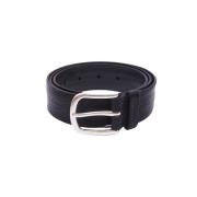 Gegraveerde Leren Riem met Schubben Effect Orciani , Black , Heren