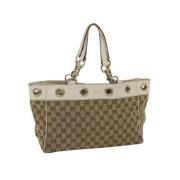 Pre-owned Canvas gucci-bags Gucci Vintage , Beige , Dames