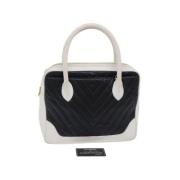 Pre-owned Leather handbags Chanel Vintage , White , Dames