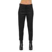 Wortelkatoenen gabardine broek Dondup , Black , Dames