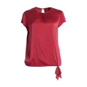 Gerimpelde Blouse Manila Grace , Red , Dames