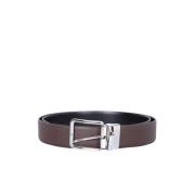 Buckle beestigingsgordel Canali , Brown , Heren