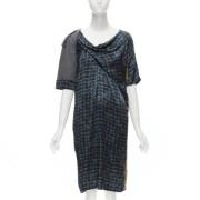 Pre-owned Silk dresses Dries van Noten Pre-owned , Blue , Dames