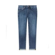 Slim-Fit Jeans voor Moderne Man Dondup , Blue , Heren