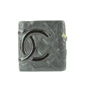 Vintage Leren Portemonnees Chanel Vintage , Black , Dames