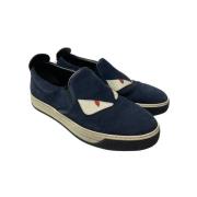 Pre-owned Suede sneakers Fendi Vintage , Blue , Dames