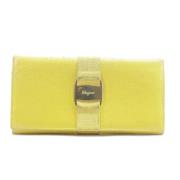 Voldoende lederen portefeuilles Salvatore Ferragamo Pre-owned , Yellow...