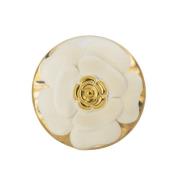 Open Stijve Metalen Armband met Camellia Design Chanel Vintage , Yello...