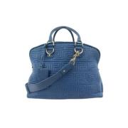 Voldoende lederen handtassen Versace Pre-owned , Blue , Dames