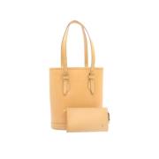 Pre-owned Leather louis-vuitton-bags Louis Vuitton Vintage , Beige , D...