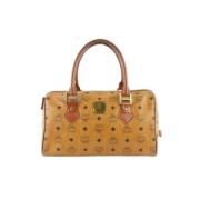 Handtassen van tweedehands stoffen MCM Pre-owned , Brown , Dames