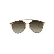 Pre-owned Metal sunglasses Dior Vintage , Yellow , Dames
