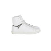 Pre-owned Leather sneakers Saint Laurent Vintage , White , Dames