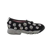Pre-owned Cotton sneakers Dior Vintage , Black , Dames