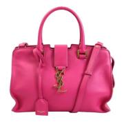 Pre-owned Leather handbags Saint Laurent Vintage , Pink , Dames