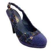 Pre-owned Fabric heels Chanel Vintage , Purple , Dames