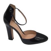 Zwarte Lakleren Enkelband Hakken Gianvito Rossi Pre-owned , Black , Da...