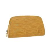 Pre-owned Canvas wallets Louis Vuitton Vintage , Yellow , Dames