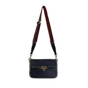 Pre-owned Leather handbags Valentino Vintage , Blue , Dames