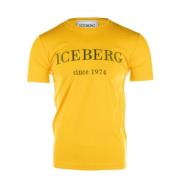 Gele T-shirts Iceberg , Yellow , Heren