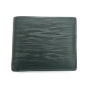 Pre-owned Leather wallets Louis Vuitton Vintage , Green , Dames