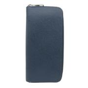 Pre-owned Leather wallets Louis Vuitton Vintage , Blue , Dames