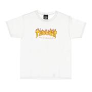Flame Tee Kinder T-shirt Thrasher , White , Heren